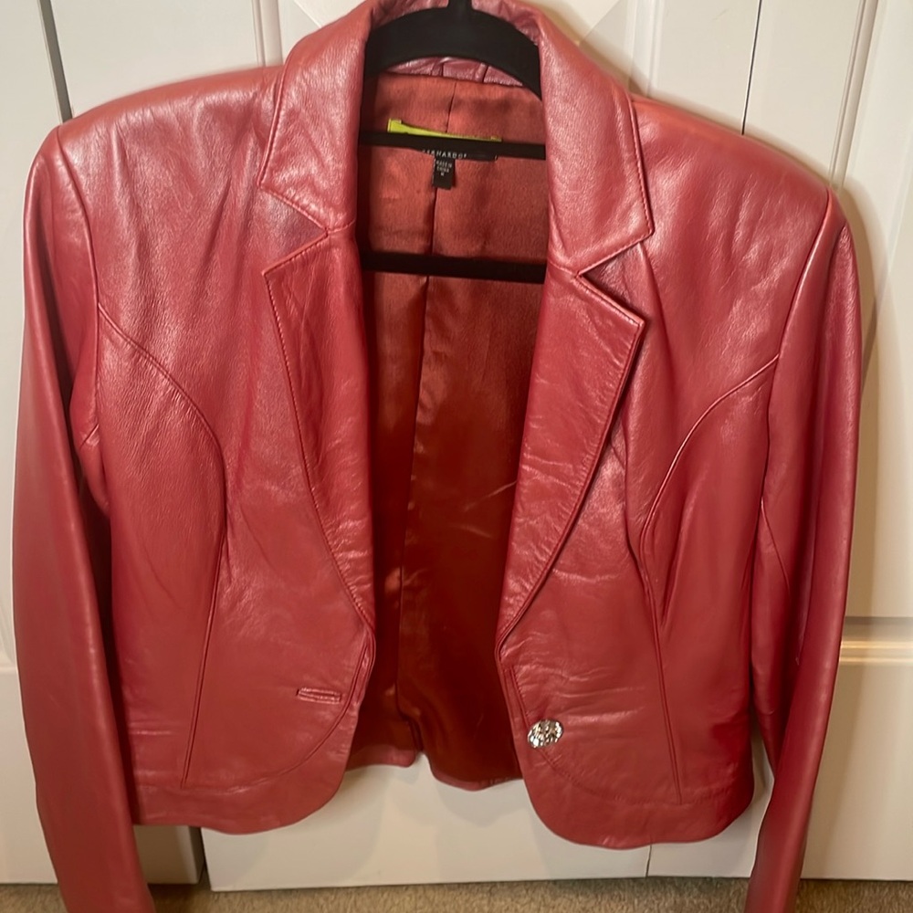 Ashely B leather blazer